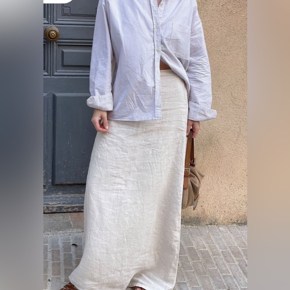 Djerf Avenue Linen Maxi Skirt - Picture 2 of 8